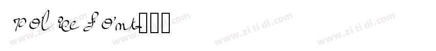 police font字体转换
